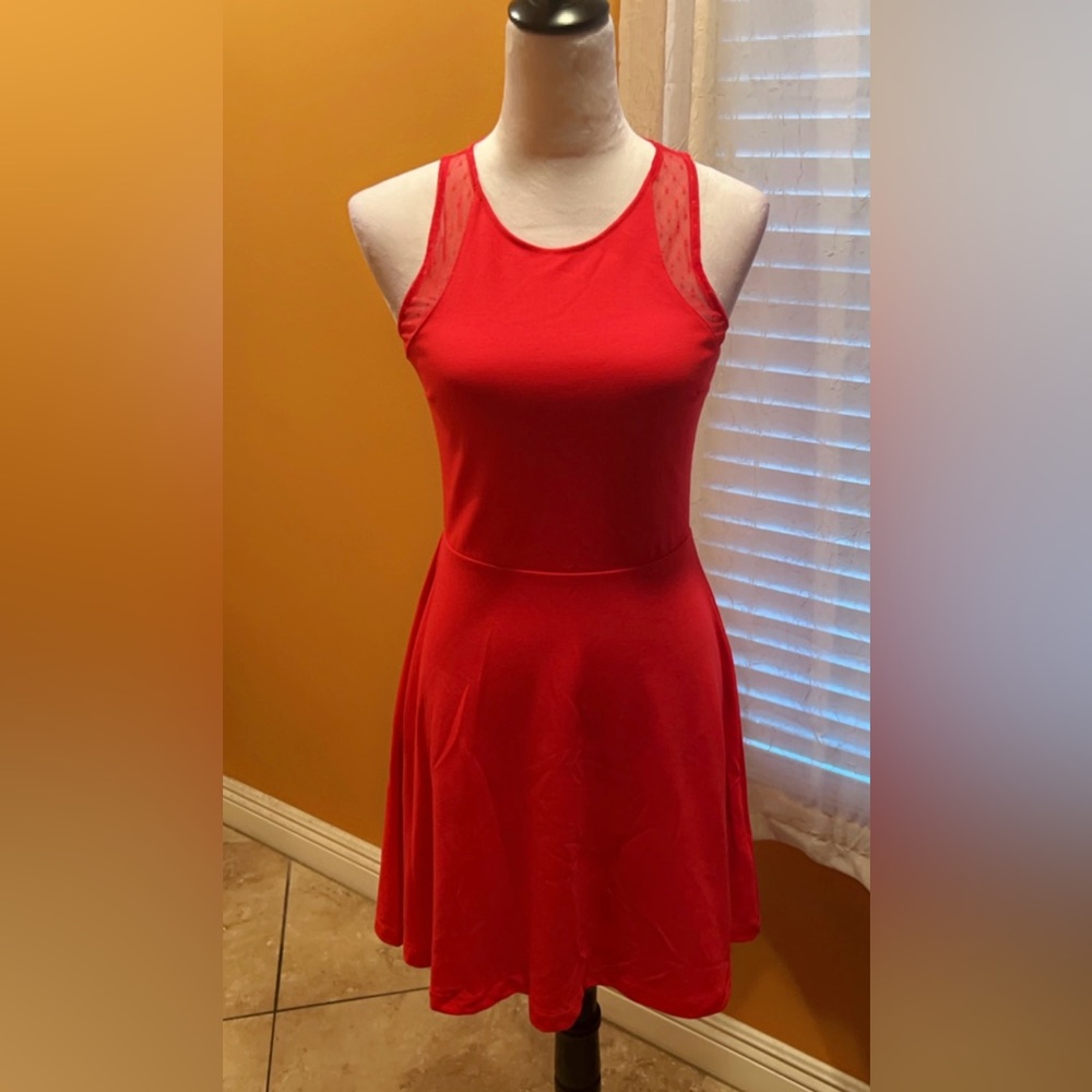 H&M| Women’s Red Sleeveless A-Line Dress Small
